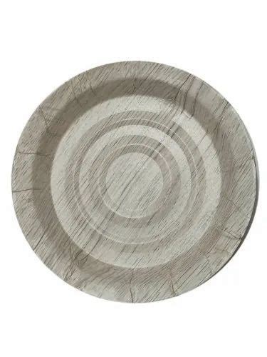 Brown Plain 7 Inch Mica Paper Plate For Event And Party Supplies