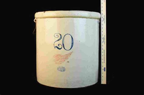 1915 Red Wing 20 gallon Stoneware Crock - Feb 02, 2019 | Scheerer McCulloch Auctioneers, Inc. in IN