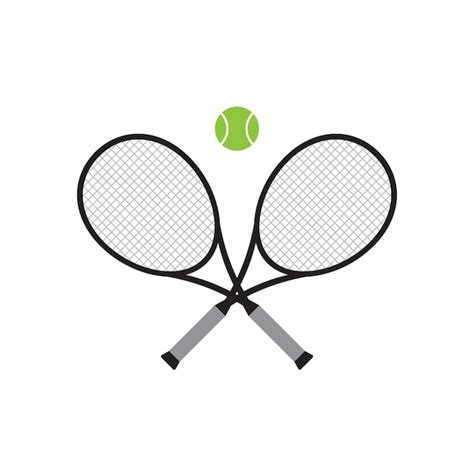 Premium Vector Vector Crossed Tennis Racket And Ball Isolated On