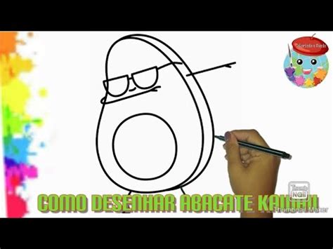 Como Desenhar E Pintar Abacate Kawaii Drawing Desenho Coloring