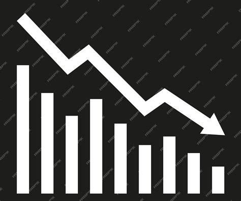 Premium Vector Financial Crisis Concept Decreasing Graph With Falling Columns Vector