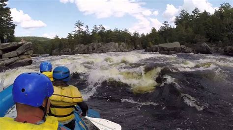 Cribwork Class V White Water Rapids Penobscot River Maine Aug