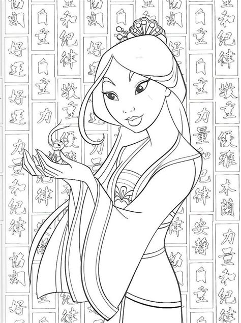 Mulan Coloring Pages Print Disney Princess For Free