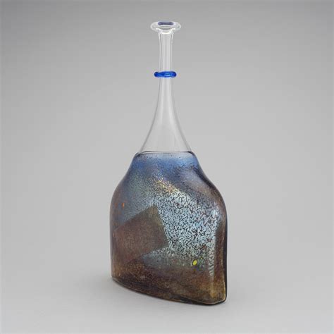 A Glass Flask By Bertil Vallien Kosta Boda Signed And Numbered 89253 Bukowskis