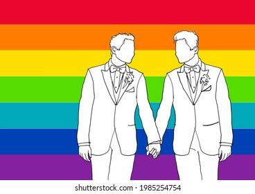 Hundred Same Sex Male Wedding Invitations Royalty Free Images Stock