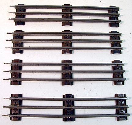 Lionel "O" Gauge Track 10" Straight - 4 Pack