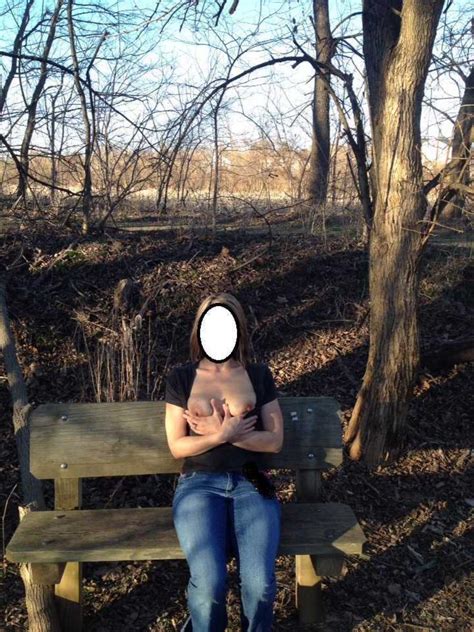 Amateur MILF Flashing Outdoors In The Woods