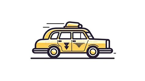 Minimalist Logo Design with Yellow Taxi, Generative AI. Stock ...