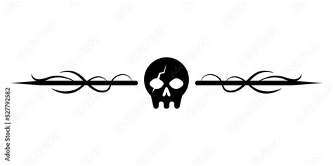 Vetor De Skull Border Divider Do Stock Adobe Stock