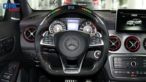 Custom Retrofit Car Steering Wheel For Mercedes Gle 2017 Led Carbon