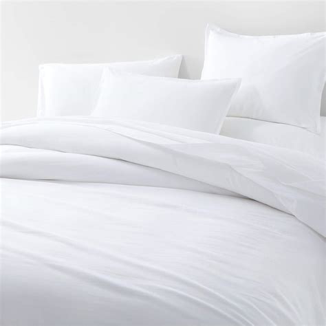 Aire Organic Cotton White Full Queen Duvet Cover Reviews Crate And Barrel