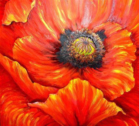 Red Poppy Painting By Randi Lockhart Pixels