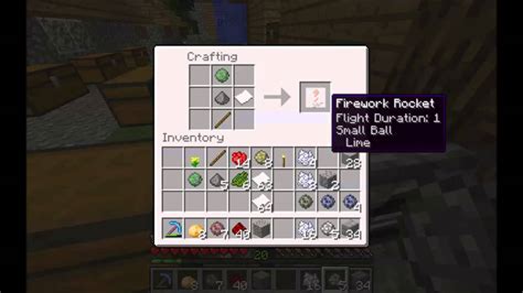 Minecraft How To Craft Fireworks 12w49a Youtube