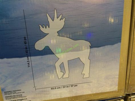 Costco 998278 45 Led Glitter String Moose With Tangled Lights Size