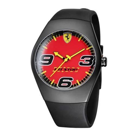 Montre Hommes Scuderia Ferrari PIT STOP 12728 Rouge Acier Caoutchouc