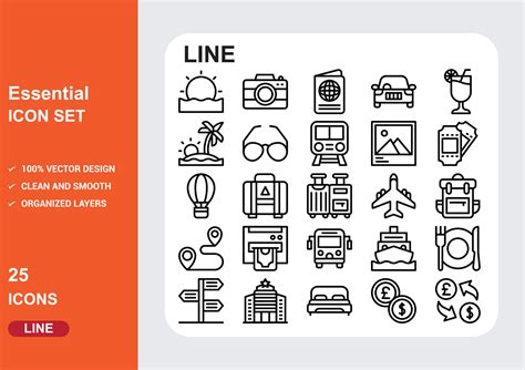 essential icon set  vector art  vecteezy