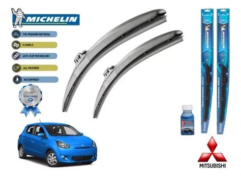 Par Plumas Limpiabrisas Mitsubishi Mirage 2017 Michelin Meses Sin