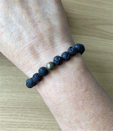 Lava Bead Bracelet Custom Gemstone Bracelet Natural Stone Etsy Uk In