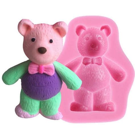 Molde De Silicone Urso 3d Confeitaria Rb039 Elo7