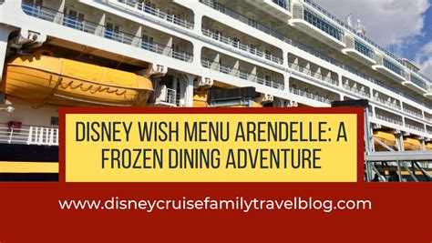 Disney Wish Menu Arendelle A Frozen Dining Adventure The Disney