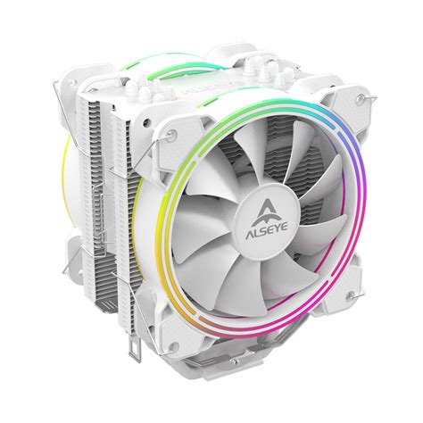 Alseye Air Cpu Cooler Halo H120d Dual Fan 120mm Rgb White Technoholic