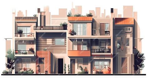 Premium Ai Image A Street With Cute Modern Residental Houses In The