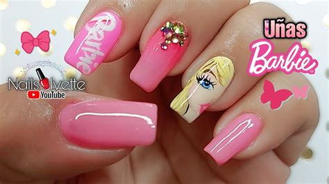 Diseño de uñas BARBIE Uñas decoradas barbie Cómo decorar las uñas