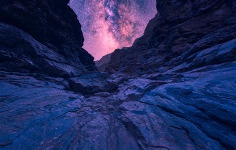 Wallpaper The Sky Mountains Night Stones Rocks The Milky Way