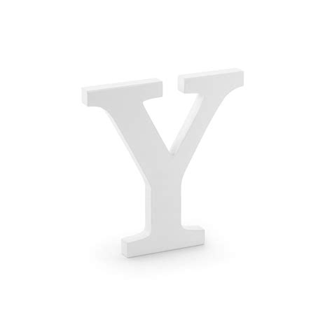 Witte Letter Y Hout 20cm Partywinkel