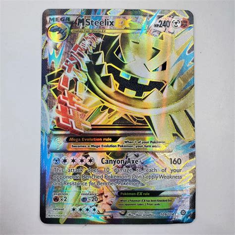 Mavin Full Art M Steelix Ex Pokemon Card Tcg Xy Steam Siege Mega