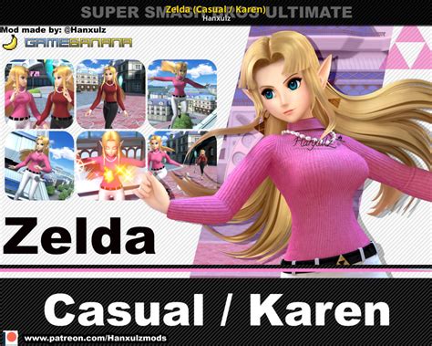 Zelda Casual Karen [super Smash Bros Ultimate] [mods]