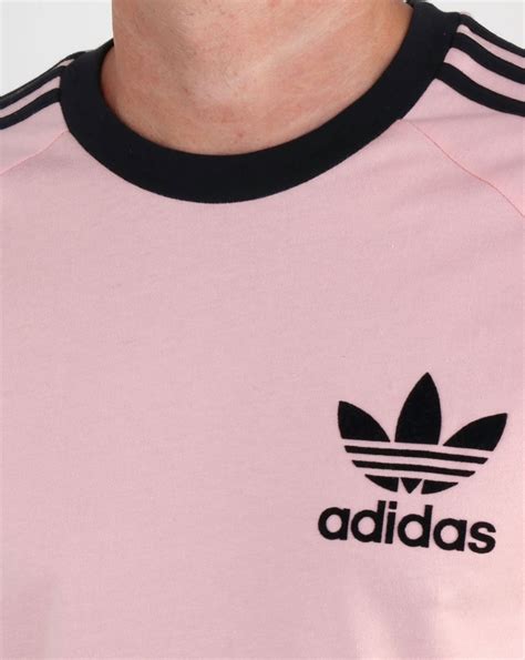 Adidas Originals Clfn T Shirt Vapour Pinkblack3 Stripesoriginalsmenstee