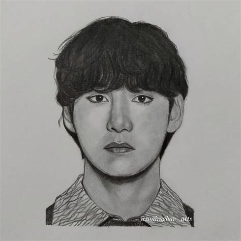 Kim Taehyung Drawing BTS V Drawing Kimtaehyung Btsv Bts V