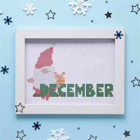 January To December A Year Of Gnome Cross Stitch Patterns Craft