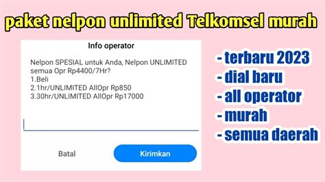 Paket Nelpon Unlimited Telkomsel Termurah 2023 YouTube