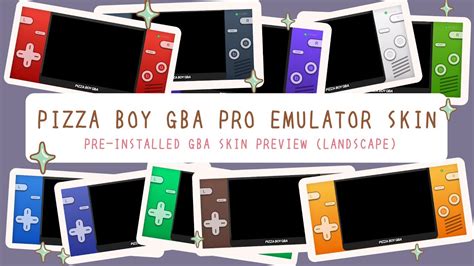 Pre Installed Skins Of Pizza Boy Gba Pro Emulator Virtual Buttons For