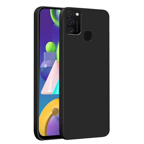 Liramark Silicone Soft Back Cover Case For Samsung Galaxy M21 M30s M21 2021 Edition Black