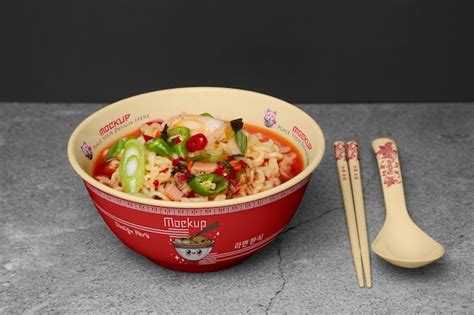 Premium Psd Ramen Bowl In Studio Mockup
