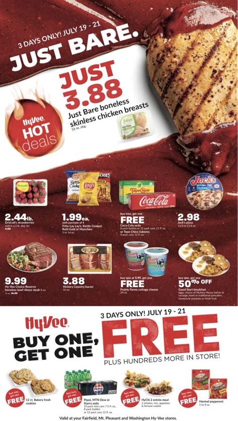 Hy Vee Local RED HOT WeekEnd Ad July 19 July 21