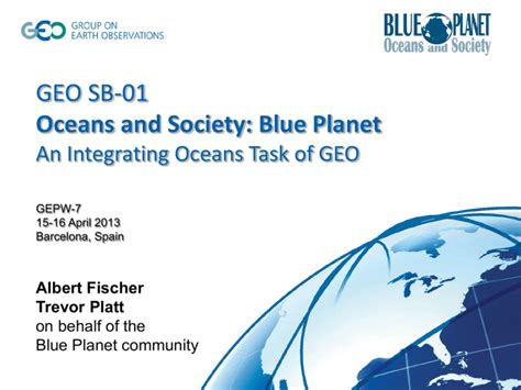 GEO and the Blue Planet Initiative - GEPW