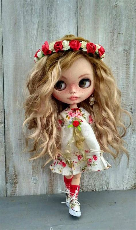 Alisa Custom Blythe Doll Ooak Doll Mohair Weft Custom Ooak Dolls Blythe Dolls Art Dolls Wefts