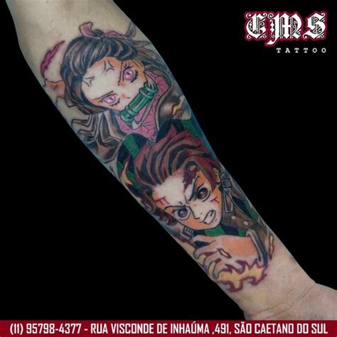 DEMON SLAYER KIMETSU NO YAIBA TANJIRO NEZUKO TATTOO TATUAGEM