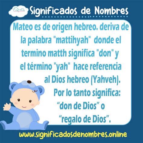 Significado De Mateo Origen Personalidad Diminutivos