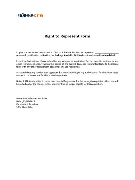 Right To Represent Form Ibm Pdf