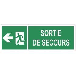 Panneau Sortie De Secours Sigle Cote Droit Sticker Communication