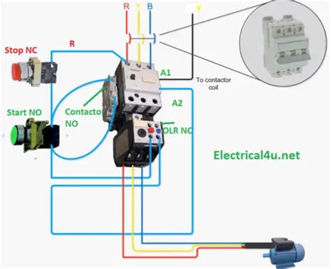 Dol Starter Control Diagram With Indicator