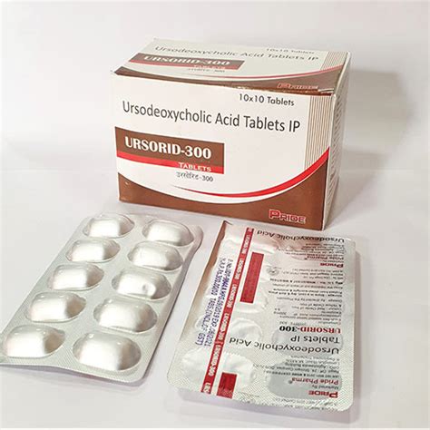 Ursorid Ursodeoxycholic Acid Tablets Ip Pride Pharma