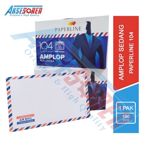 Jual Amplop Putih Ujung Bergaris Paperline Aps Pcs Amplop