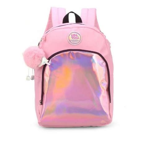 Mochila Costa Luxcel UP4YOU Unicórnio Pompom Rosa MS46166UPRA