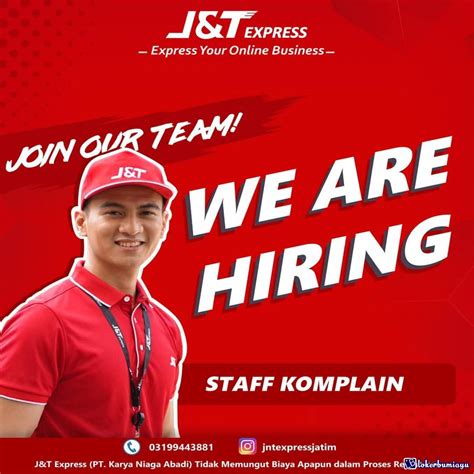 Lowongan Kerja Staff Komplain Jnt Express Jawa Timur